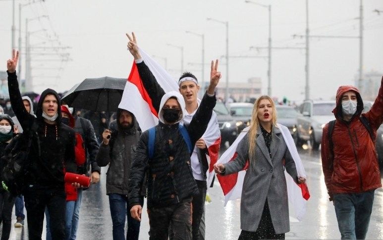 podiumnews.com-Beritakan Unjuk Rasa di Belarus, Dua Jurnalis Terancam Penjara